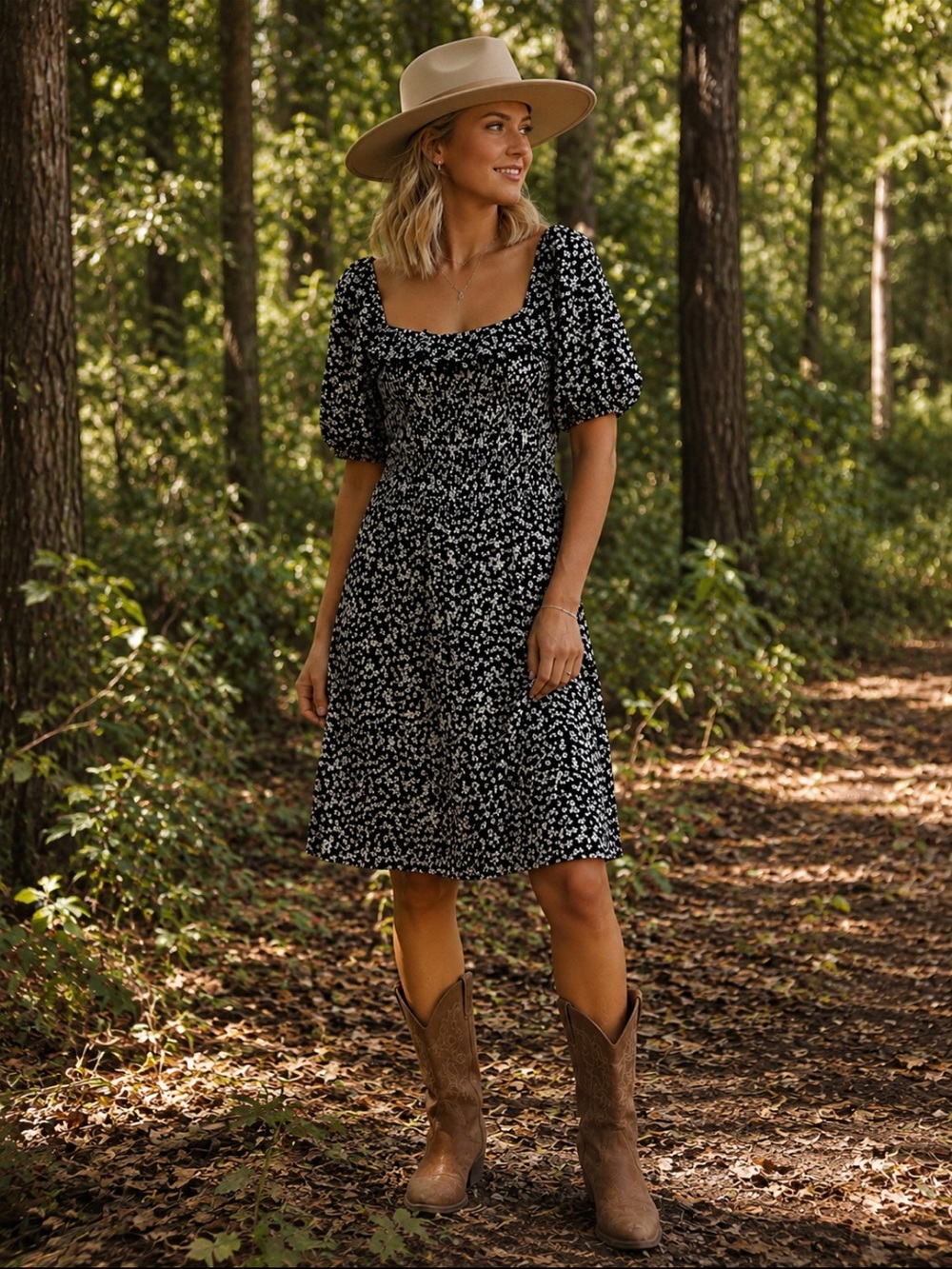 Ivy City Rae Dress in Black Daisy, size XXL, 100% polyester, lined, NWT